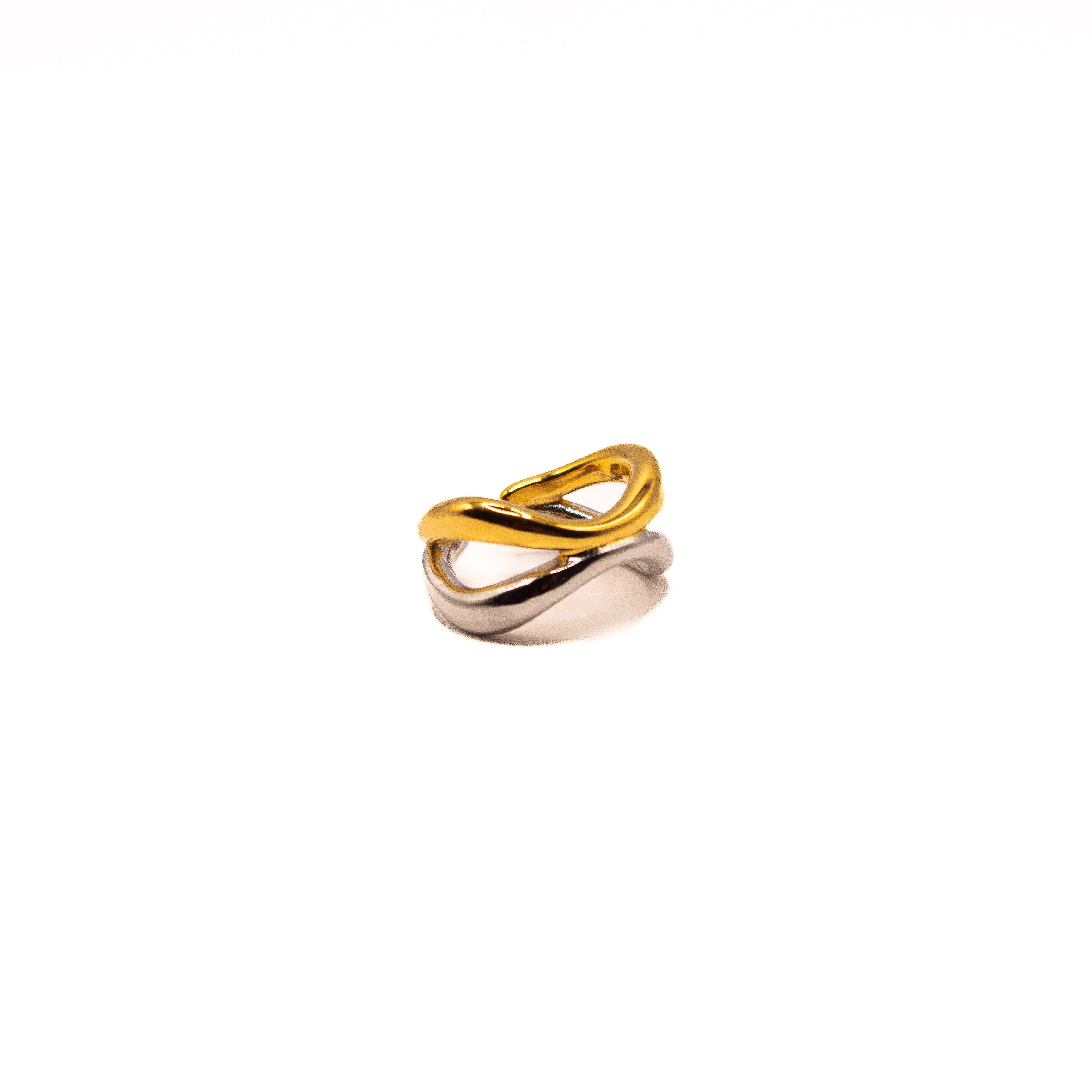 ANILLOS BAÑO ORO Y PLATA